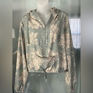 Hurley women's lightweight, cropped, quarter-zip hoodie